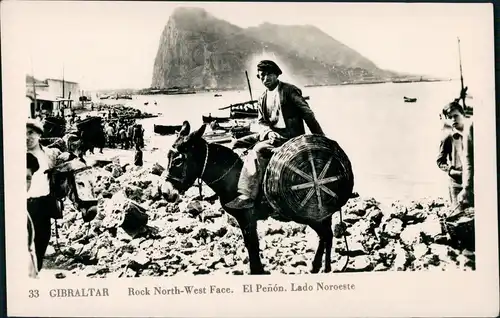 Sammelkarte Gibraltar Rock North-West Face, El Peñón, Lado Noroeste 1932