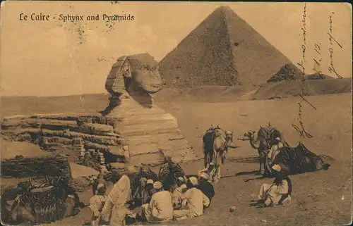 Kairo القاهرة Le Caire Sphynx Pyramids Einheimische Natives Pyramiden 1910