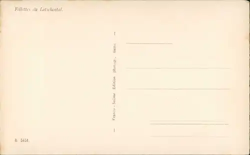 .Schweiz Trachten Mädchen aus dem Lötschental Schweiz Typen Tracht 1930