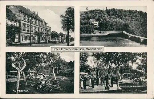 Marienheide Hotel Trommershausen Bes: Hugo Lurz, Schwimmbad & Kurgarten 1934