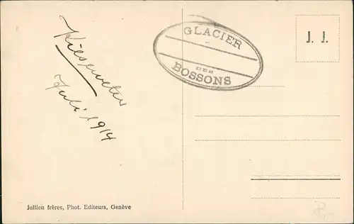 Chamonix-Mont-Blanc Groffe de Glace au Glacier des Bossons, Eis-Kletterer 1914