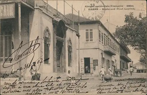 Dakar Boulevard Pinet-Luprode Afrique occidentale Francaise - SENEGAL 1907