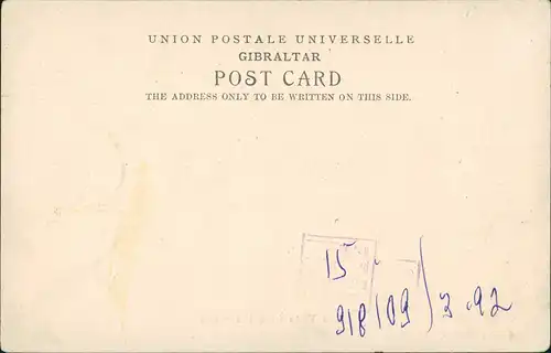 Postcard Gibraltar Buena Vista from the South, Vintage Postcard 1900