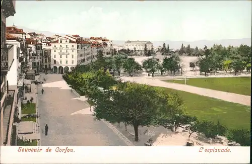 Postcard Korfu L'esplanade. Korfu/Corfu 1912