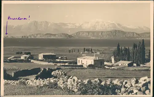 Postcard Korinth OLD KORINTH Panorama-Ansicht Einheimische Höfe 1931