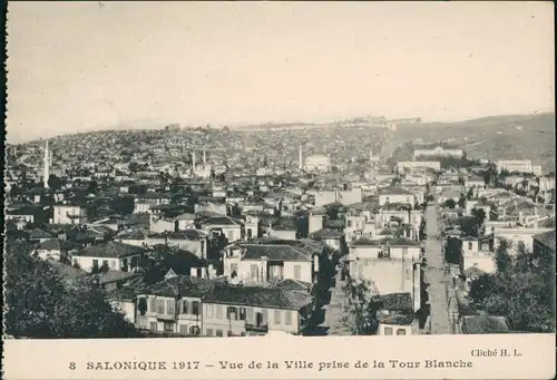Thessaloniki Θεσσαλονίκη SALONIQUE Vue de la Ville prise de la Tour Blanche 1917