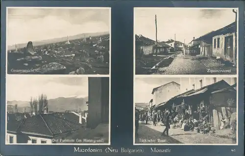 Bitola Битола Manastiri Monastíri Μοναστήρι   Zigeuner-Viertel  Echtfotos 1920