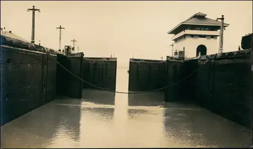 Panama  Panamakanal Schleuse Pedro Miguel  Real-Photo Echtfoto 1917 Privatfoto