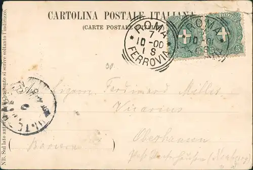 Cartoline Rom Roma Papa in sedia gestatoria Papst unter Bischöfen 1900