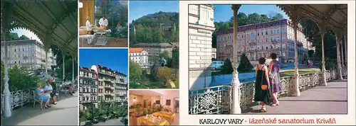 Karlsbad Karlovy Vary 2-teilige Klappkarte mit Stadtansichten 1981