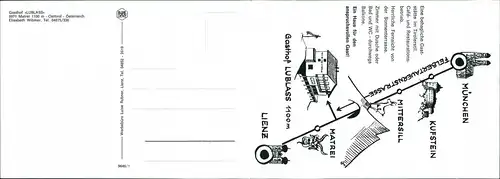 Ansichtskarte Matrei in Osttirol Werbeklappkarte Gasthof Lublass 1974