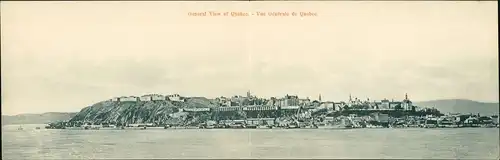 Québec 2-teilige Panorama Klappkarte, Panoramic View Vue Général Kanada 1910