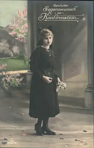 Religion & Glückwunsch Konfirmation Segen für junges Fräulein 1910