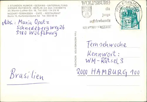 Ansichtskarte Charlottenburg-Berlin Kurfürstendamm Wiener Rutschn 1979