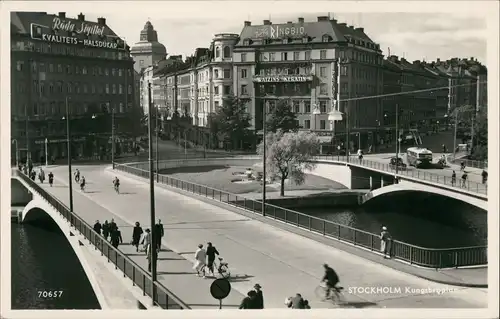 Postcard Djurgården-Stockholm Straßen, STOCKHOLM Kungsbroplan 1954
