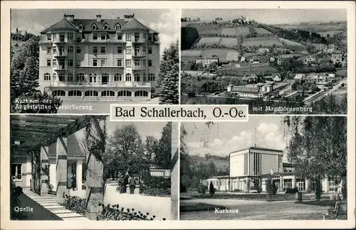 Bad Schallerbach Quelle, Magdalenenberg, Kurhaus, Stadtansichten 1962