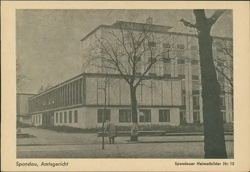 Sammelkarte Spandau-Berlin Spandauer Volksblatt Partie am Amtsgericht 1959