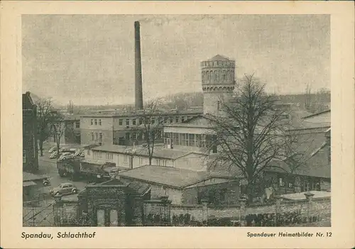 Spandau-Berlin Spandauer Volksblatt (Sammlerkarte) mit Schlachthof 1959