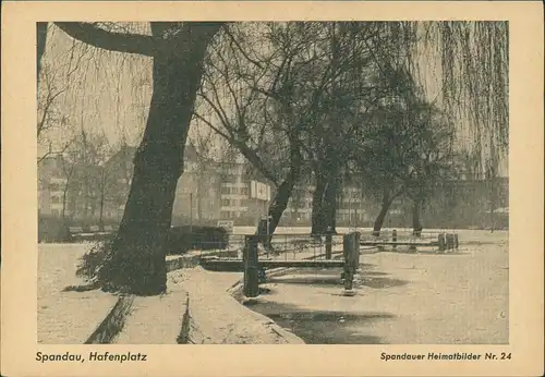 Spandau-Berlin Spandauer Volksblatt Sammlerkarte Heimatbild mit Hafenplatz 1960