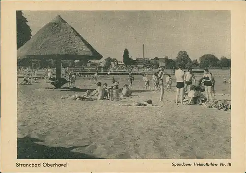 Spandau-Berlin Strandbad Oberhavel Spandauer Volksblatt Sammlerkarte 1959