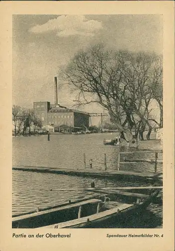 Spandau-Berlin Spandauer Heimatbild Fabrik Partie a.d. Oberhavel  1958