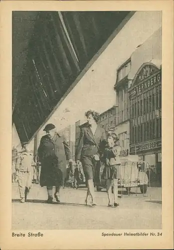 Spandau-Berlin  Volksblatt Breite Straße Geschäft Sternberg Straßen  1960