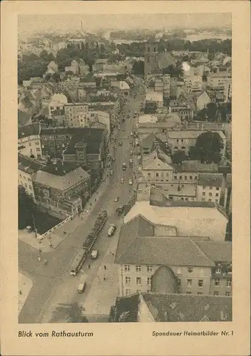 Spandau-Berlin Spandauer Volksblatt Straßen  Rathaus-Turm Heimatbild Nr. 1 1958