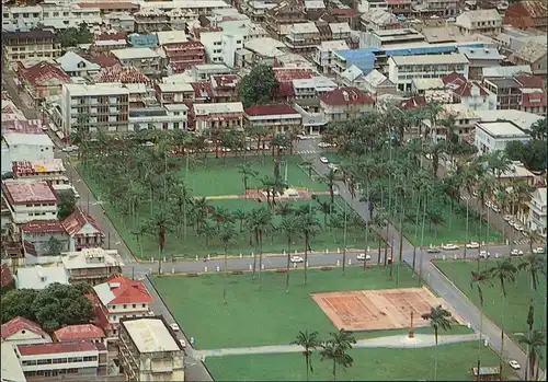 Ville de Cayenne Place des Palmistes Vue Aèrienne Luftaufnahme Aerial View 1970