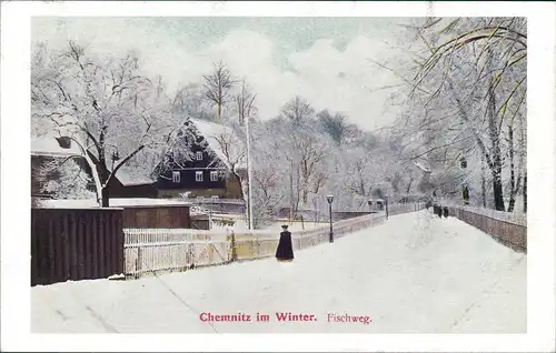 Ansichtskarte Chemnitz Fischweg 1912/1996