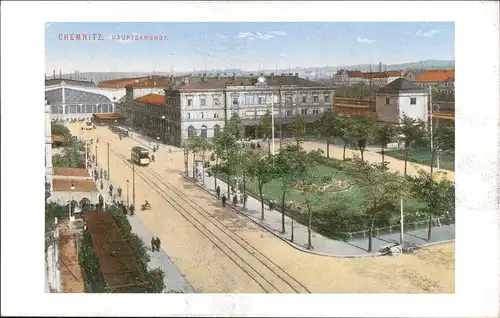 Chemnitz Bild u. Heimat Reprint Partie am Hauptbahnhof anno ~1910 1980