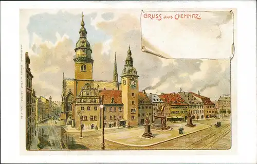 Chemnitz Stadtteilansicht ca. anno 1910 Reprint-AK Bild und Heimat 1980