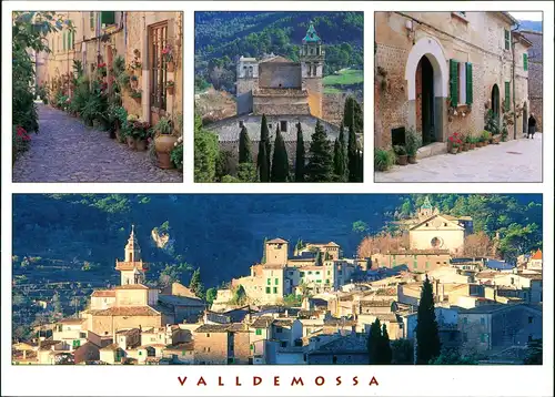 Valldemossa Mehrbild-AK mit 4 Ansichten ua. Panorama und Straßen 2000