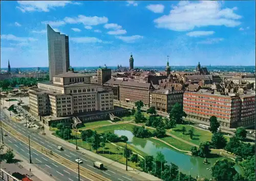 Ansichtskarte Leipzig Oper und Universitätshochhaus 1975/1976