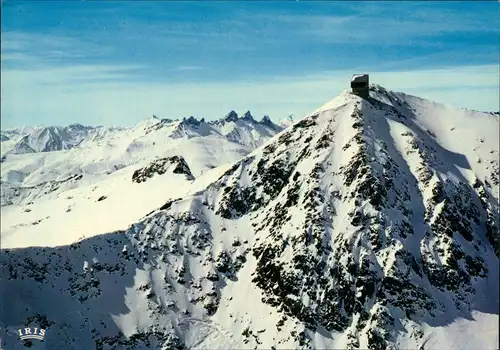 Alpe d’Huez Pic du Lac Blanc au fond les aiguilles d'Arves Alpen Bergwelt 1970