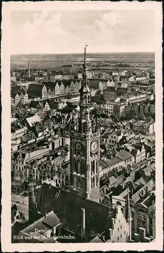 Danzig Gdańsk/Gduńsk Blick von der Marienkirche - Stadt Fabriken 1931