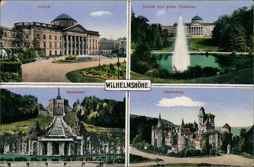 Bad Wilhelmshöhe-Kassel Cassel Schloß und große Fontaine, WILHELMSHÖHE. 1910