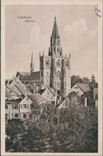 Ansichtskarte Konstanz Münster, Kirche, Dom 1930