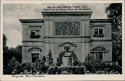 Ansichtskarte Boxdorf-Nürnberg Stadtteilansicht,Bayreuth. Haus Wahnfried 1930