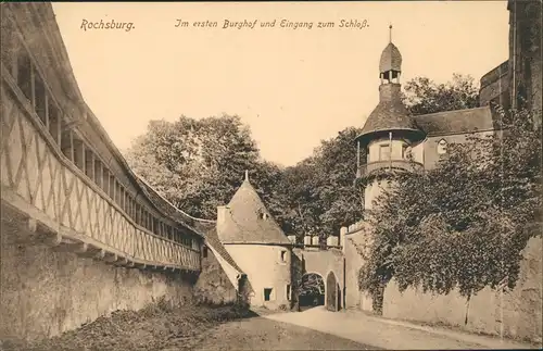 Ansichtskarte Rochsburg-Lunzenau Schloss Rochsburg, Burghof 1910