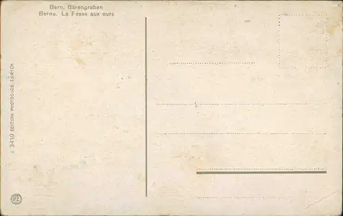 Ansichtskarte Bern Bärengraben 1913