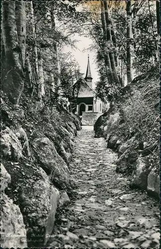 Küssnacht am Rigi Umlandansicht, Hohle Gasse, Blick auf Kapelle 1961