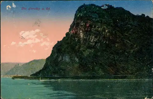 Ansichtskarte Sankt Goar Loreleyfelsen am Rhein Rheintal an der Loreley 1917