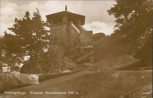 Wunsiedel (Fichtelgebirge) Aussichtsturm (Kösseine) Fichtelgebirge 1930