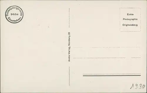 Wunsiedel (Fichtelgebirge) Aussichtsturm (Kösseine) Fichtelgebirge 1930