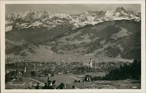 Ansichtskarte Garmisch-Partenkirchen Totale 1931