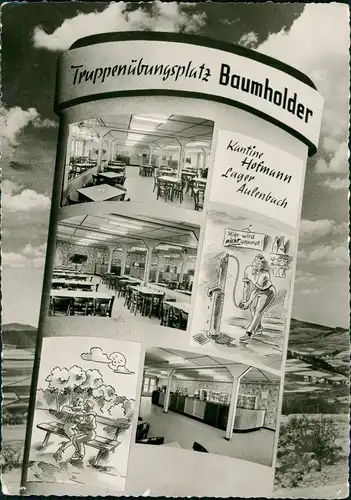Ansichtskarte Baumholder Truppenübungsplatz Ansichten auf Litfaßsäule 1960