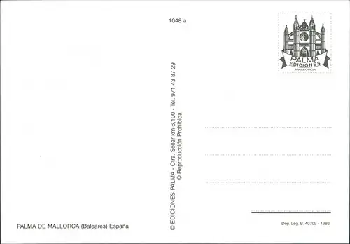 Postales Palma ( de Mallorca) Mehrbild-AK mit 4 Echtfoto-Ansichten 1990