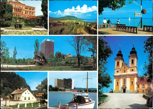Postcard Balatonfüred Stadtansichten 1999