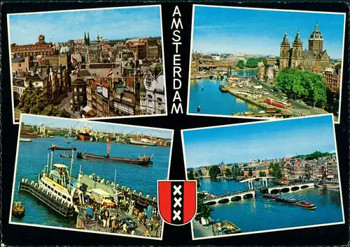 Postkaart Amsterdam Amsterdam Mehrbild-AK 4 Stadt-Ansichten 1965