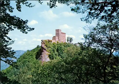 Annweiler am Trifels Reichsburg Burg Ruine Trifels Fernansicht 1970